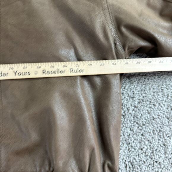 VINTAGE Reeds Sportswear Leather Jacket Mens 46R Brown Soft Leather Bomber - Picture 14 of 16